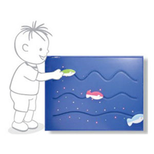 Horizontal hand-controlled fish sound and light interactive game box
